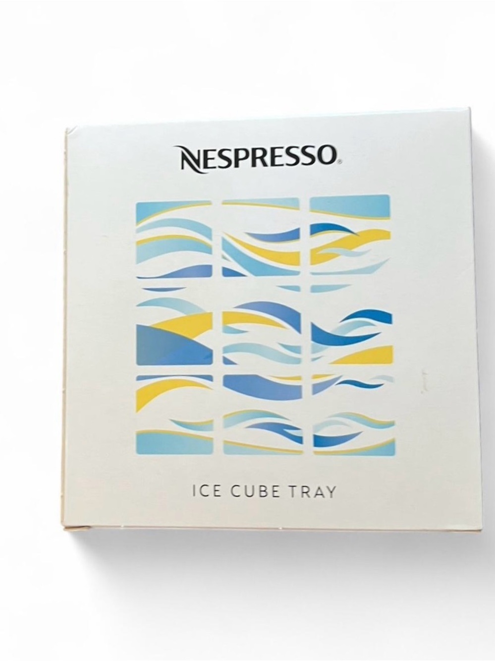 Nespresso ice cube tray in silicone new in box NIB barista drinkware yellow